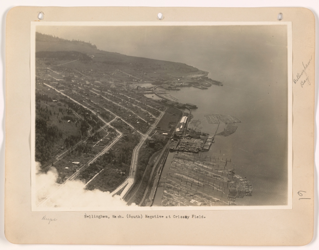 Fairhaven, Bellingham, Washington from the air, 1940s.